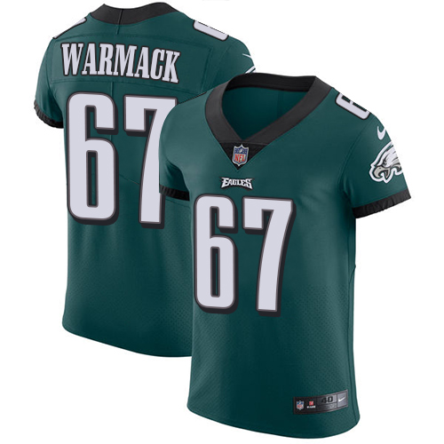 Men's Nike Philadelphia Eagles #67 Chance Warmack Midnight Green Team Color Vapor Untouchable Elite Player NFL Jersey
