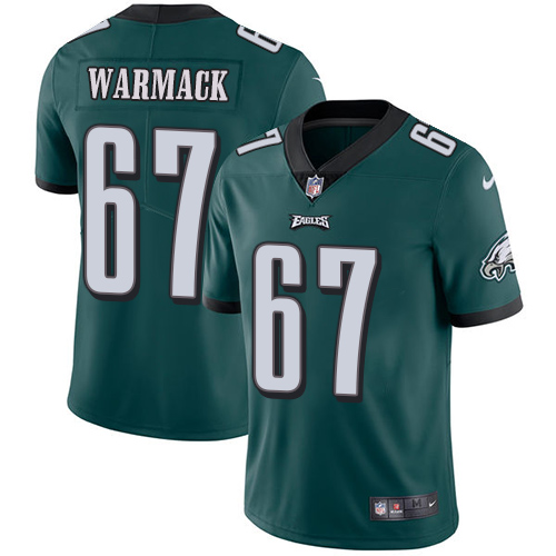 Men's Nike Philadelphia Eagles #67 Chance Warmack Midnight Green Team Color Vapor Untouchable Limited Player NFL Jersey