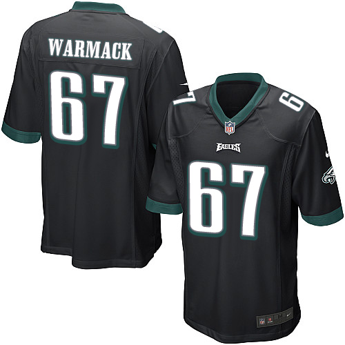 Men's Nike Philadelphia Eagles #67 Chance Warmack Game Black Alternate NFL Jersey