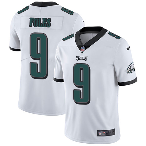 Men's Nike Philadelphia Eagles #9 Nick Foles White Vapor Untouchable Limited Player NFL Jersey