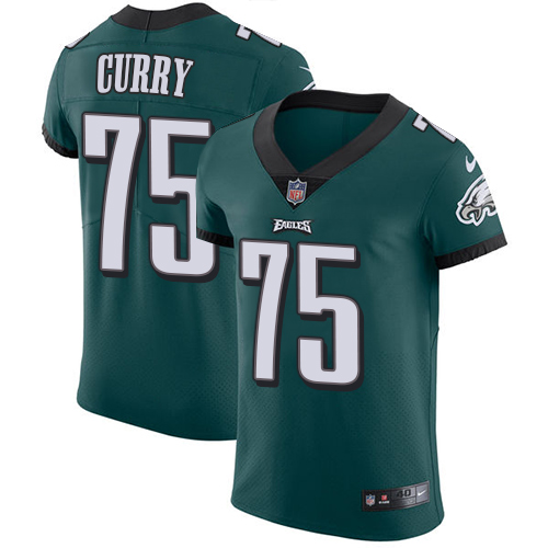 Men's Nike Philadelphia Eagles #75 Vinny Curry Midnight Green Team Color Vapor Untouchable Elite Player NFL Jersey