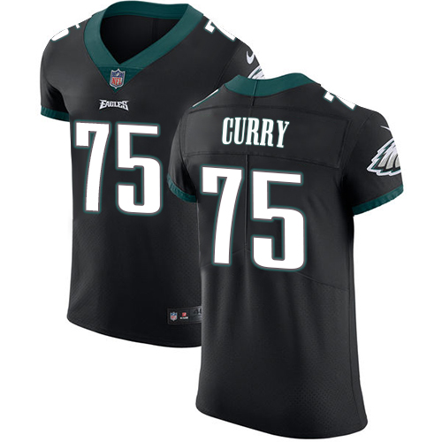 Men's Nike Philadelphia Eagles #75 Vinny Curry Black Vapor Untouchable Elite Player NFL Jersey