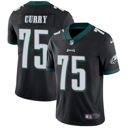 Youth Nike Philadelphia Eagles #75 Vinny Curry Black Alternate Vapor Untouchable Limited Player NFL Jersey
