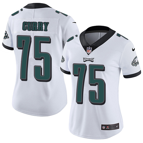 Women's Nike Philadelphia Eagles #75 Vinny Curry White Vapor Untouchable Limited Player NFL Jersey