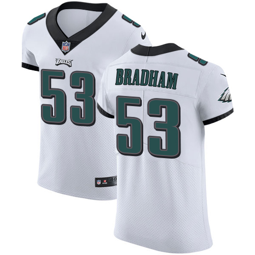 Men's Nike Philadelphia Eagles #53 Nigel Bradham White Vapor Untouchable Elite Player NFL Jersey