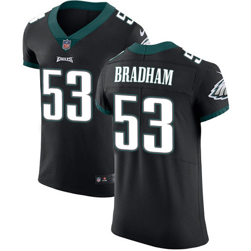 Men's Nike Philadelphia Eagles #53 Nigel Bradham Black Vapor Untouchable Elite Player NFL Jersey