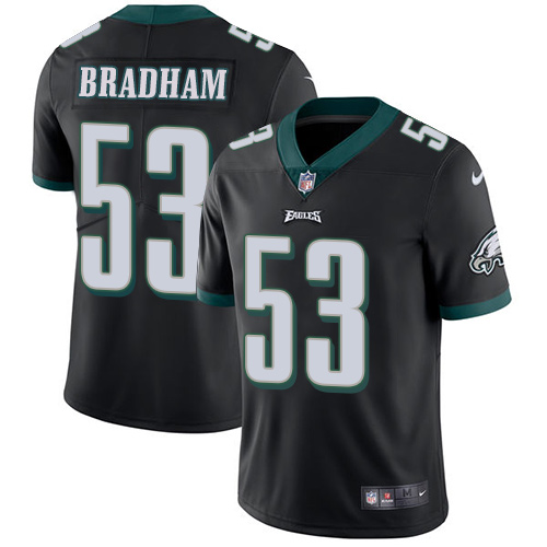Men's Nike Philadelphia Eagles #53 Nigel Bradham Black Alternate Vapor Untouchable Limited Player NFL Jersey