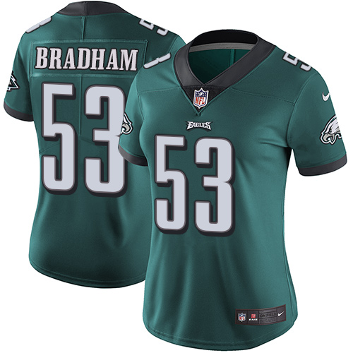 Women's Nike Philadelphia Eagles #53 Nigel Bradham Midnight Green Team Color Vapor Untouchable Limited Player NFL Jersey