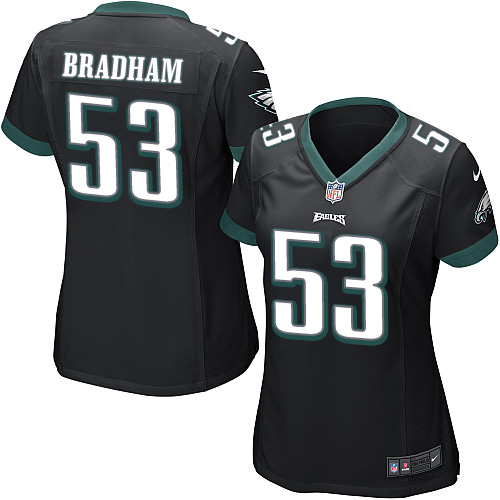 Women's Nike Philadelphia Eagles #53 Nigel Bradham Game Black Alternate NFL Jersey