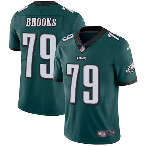 Men's Nike Philadelphia Eagles #79 Brandon Brooks Midnight Green Team Color Vapor Untouchable Limited Player NFL Jersey