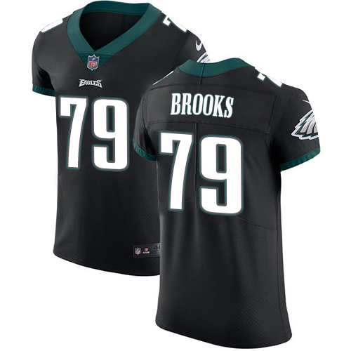 Men's Nike Philadelphia Eagles #79 Brandon Brooks Black Vapor Untouchable Elite Player NFL Jersey