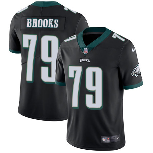 Men's Nike Philadelphia Eagles #79 Brandon Brooks Black Alternate Vapor Untouchable Limited Player NFL Jersey