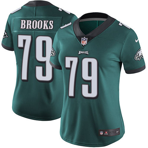 Women's Nike Philadelphia Eagles #79 Brandon Brooks Midnight Green Team Color Vapor Untouchable Limited Player NFL Jersey