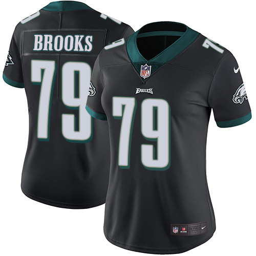 Women's Nike Philadelphia Eagles #79 Brandon Brooks Black Alternate Vapor Untouchable Limited Player NFL Jersey