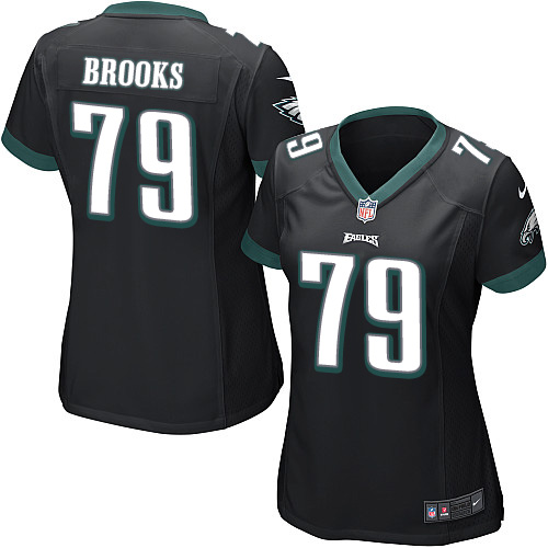 Women's Nike Philadelphia Eagles #79 Brandon Brooks Game Black Alternate NFL Jersey