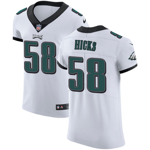 Men's Nike Philadelphia Eagles #58 Jordan Hicks White Vapor Untouchable Elite Player NFL Jersey