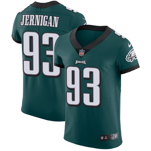 Men's Nike Philadelphia Eagles #93 Timmy Jernigan Midnight Green Team Color Vapor Untouchable Elite Player NFL Jersey