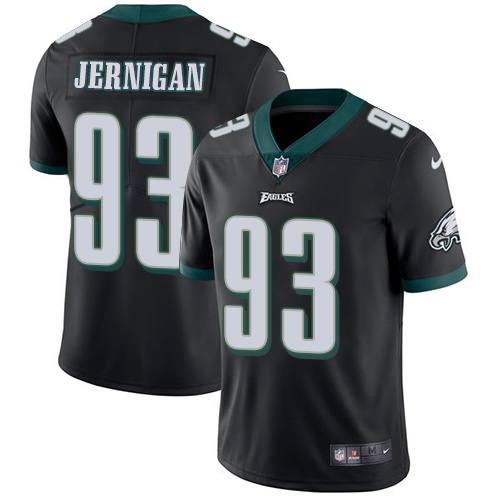 Men's Nike Philadelphia Eagles #93 Timmy Jernigan Black Alternate Vapor Untouchable Limited Player NFL Jersey