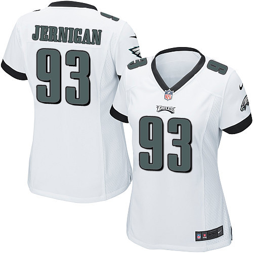 Women's Nike Philadelphia Eagles #93 Timmy Jernigan Game White NFL Jersey