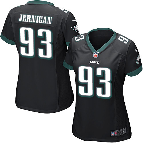 Women's Nike Philadelphia Eagles #93 Timmy Jernigan Game Black Alternate NFL Jersey