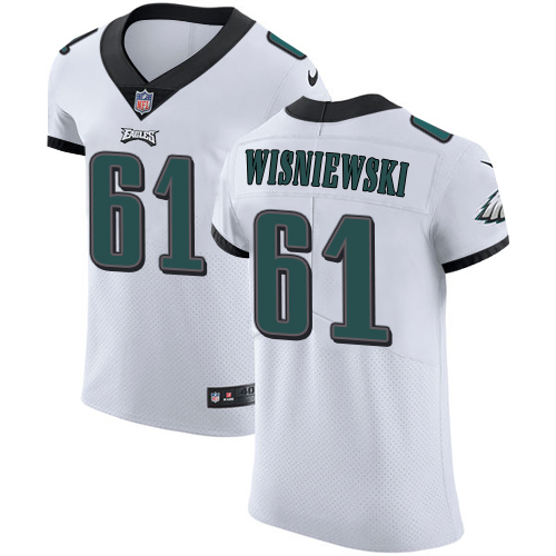 Men's Nike Philadelphia Eagles #61 Stefen Wisniewski White Vapor Untouchable Elite Player NFL Jersey