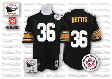 Mitchell And Ness Pittsburgh Steelers #36 Jerome Bettis Black Team Color Authentic Throwback NFL Jersey