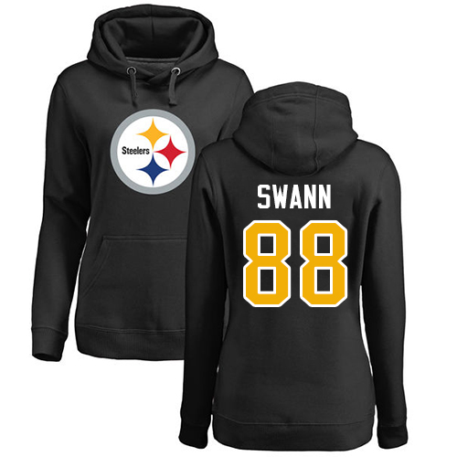 NFL Women's Nike Pittsburgh Steelers #88 Lynn Swann Black Name & Number Logo Pullover Hoodie
