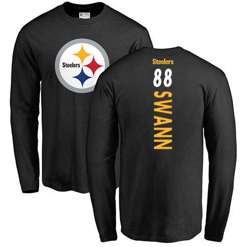NFL Nike Pittsburgh Steelers #88 Lynn Swann Black Backer Long Sleeve T-Shirt