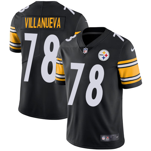 Men's Nike Pittsburgh Steelers #78 Alejandro Villanueva Black Team Color Vapor Untouchable Limited Player NFL Jersey