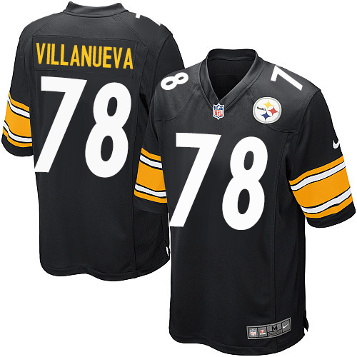Men's Nike Pittsburgh Steelers #78 Alejandro Villanueva Game Black Team Color NFL Jersey