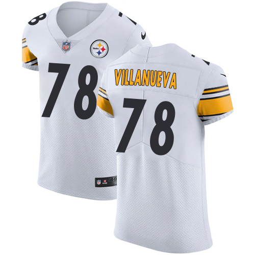 Men's Nike Pittsburgh Steelers #78 Alejandro Villanueva White Vapor Untouchable Elite Player NFL Jersey