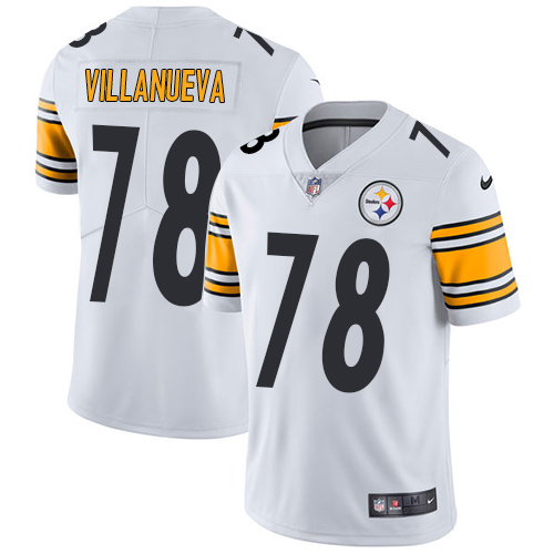 Men's Nike Pittsburgh Steelers #78 Alejandro Villanueva White Vapor Untouchable Limited Player NFL Jersey
