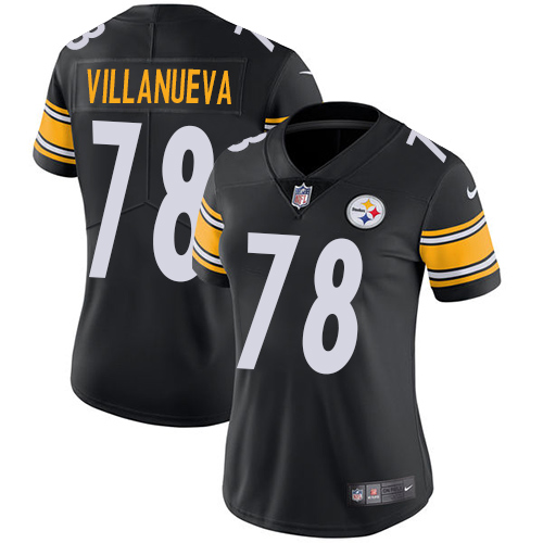 Women's Nike Pittsburgh Steelers #78 Alejandro Villanueva Black Team Color Vapor Untouchable Limited Player NFL Jersey