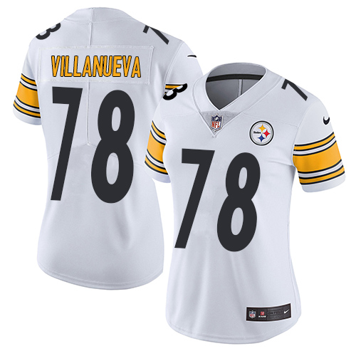 Women's Nike Pittsburgh Steelers #78 Alejandro Villanueva White Vapor Untouchable Elite Player NFL Jersey