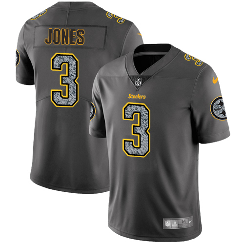 Youth Nike Pittsburgh Steelers #3 Landry Jones Gray Static Vapor Untouchable Limited NFL Jersey