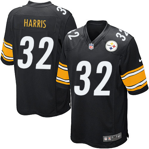 Men's Nike Pittsburgh Steelers #32 Franco Harris Game Black Team Color NFL Jersey