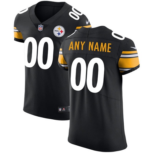 Men's Nike Pittsburgh Steelers Customized Black Team Color Vapor Untouchable Custom Elite NFL Jersey