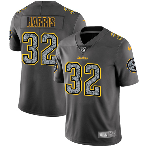 Men's Nike Pittsburgh Steelers #32 Franco Harris Gray Static Vapor Untouchable Limited NFL Jersey