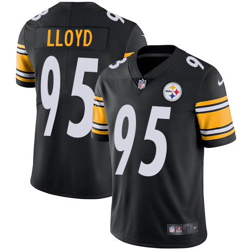Men's Nike Pittsburgh Steelers #95 Greg Lloyd Black Team Color Vapor Untouchable Limited Player NFL Jersey