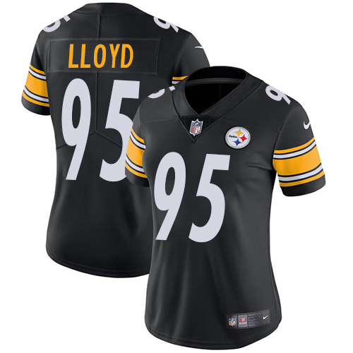 Women's Nike Pittsburgh Steelers #95 Greg Lloyd Black Team Color Vapor Untouchable Limited Player NFL Jersey