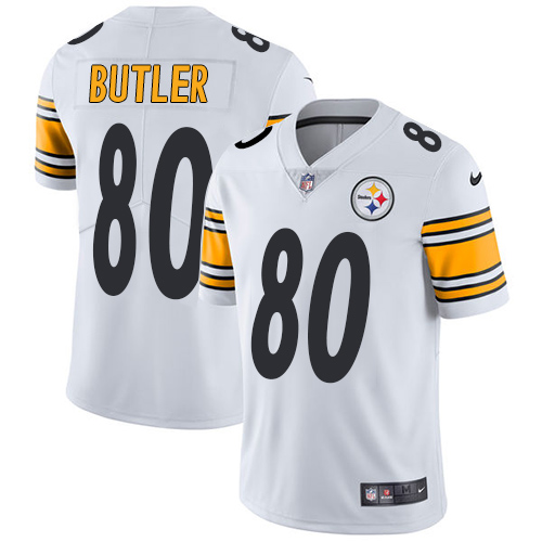 Men's Nike Pittsburgh Steelers #80 Jack Butler White Vapor Untouchable Limited Player NFL Jersey