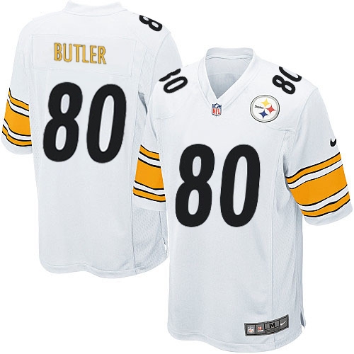 Men's Nike Pittsburgh Steelers #80 Jack Butler Game White NFL Jersey