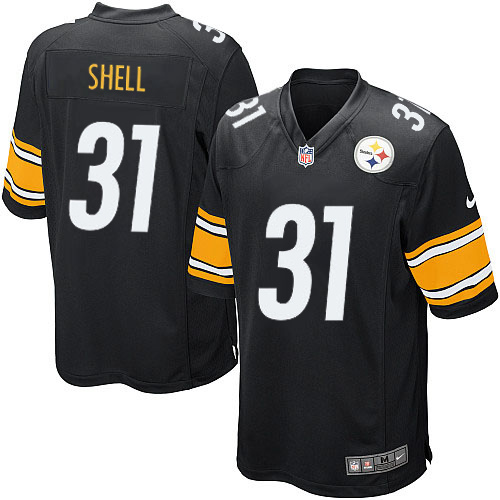 Men's Nike Pittsburgh Steelers #31 Donnie Shell Game Black Team Color NFL Jersey