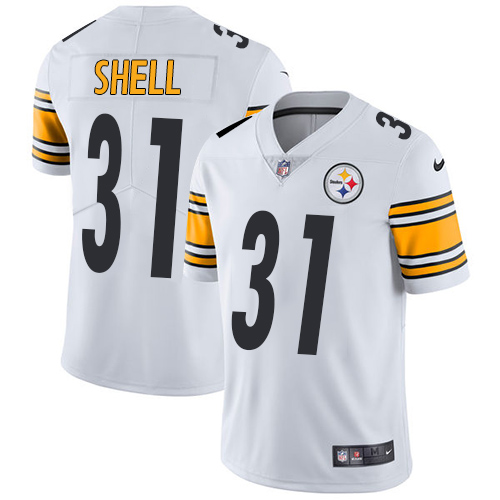 Men's Nike Pittsburgh Steelers #31 Donnie Shell White Vapor Untouchable Limited Player NFL Jersey