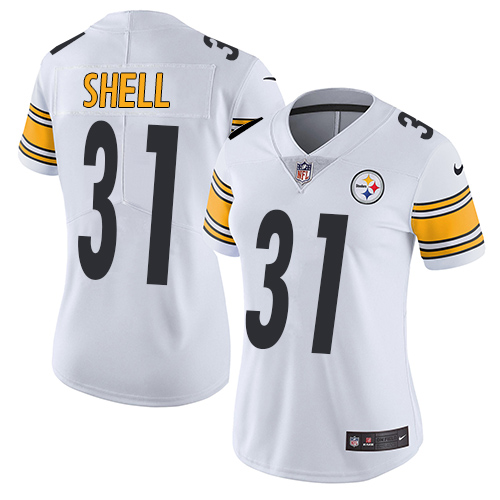 Women's Nike Pittsburgh Steelers #31 Donnie Shell White Vapor Untouchable Limited Player NFL Jersey