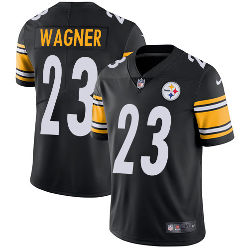 Men's Nike Pittsburgh Steelers #23 Mike Wagner Black Team Color Vapor Untouchable Limited Player NFL Jersey