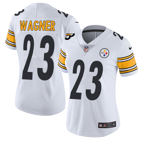 Women's Nike Pittsburgh Steelers #23 Mike Wagner White Vapor Untouchable Elite Player NFL Jersey