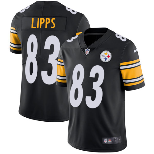 Men's Nike Pittsburgh Steelers #83 Louis Lipps Black Team Color Vapor Untouchable Limited Player NFL Jersey