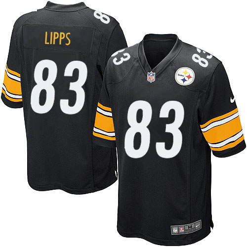 Men's Nike Pittsburgh Steelers #83 Louis Lipps Game Black Team Color NFL Jersey