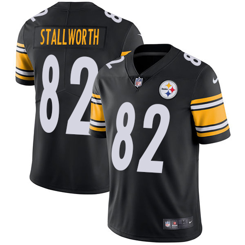 Men's Nike Pittsburgh Steelers #82 John Stallworth Black Team Color Vapor Untouchable Limited Player NFL Jersey